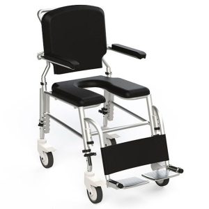 arcatron prime stainless steel attendant propelled shower commode chair (frido sas100)